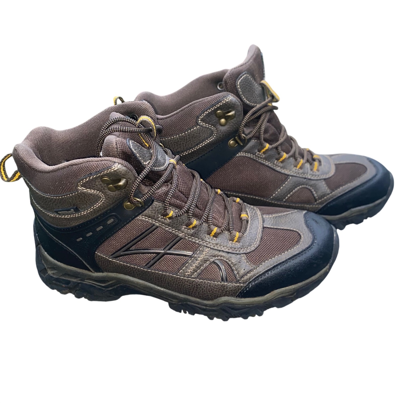 Deltex Junction 2 Mens Hiking Boots Brown Black Mid Top Rugged 551061 Size 9.5
